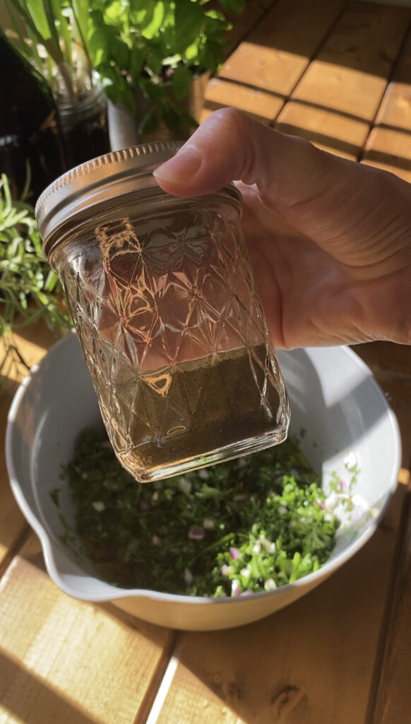 Mexican Oregano in a jar.