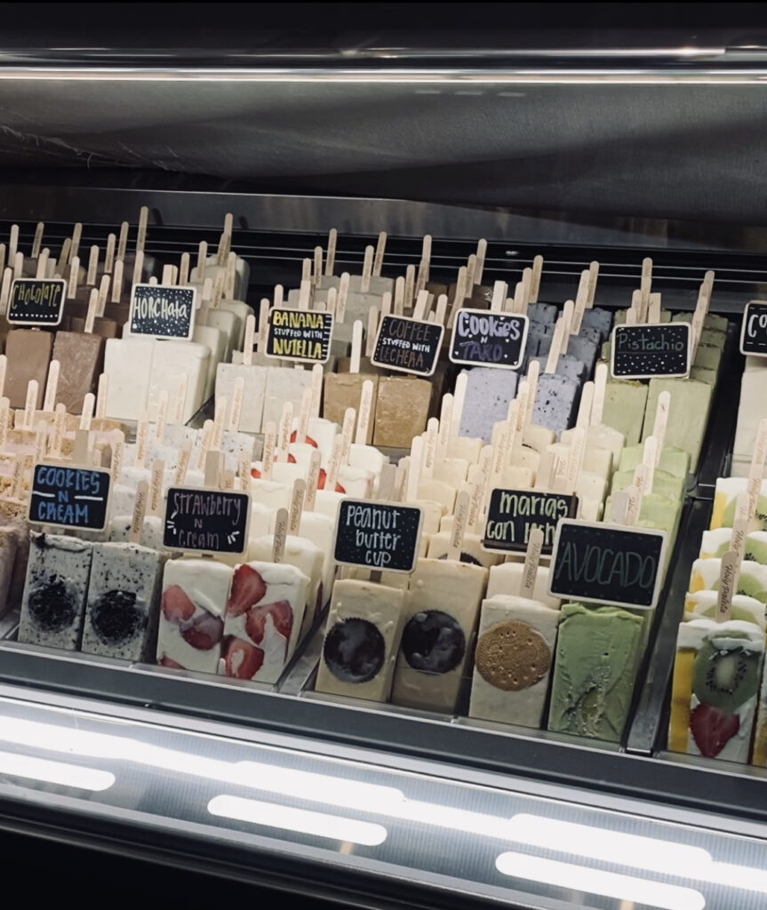 Paleta bar- an assortment of different paletas offered at Holy Paleta