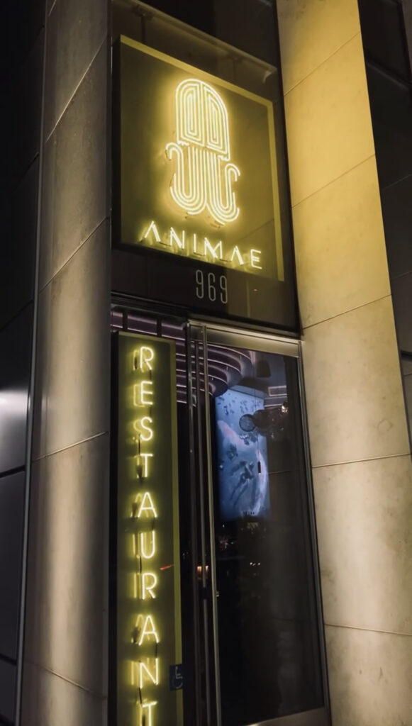 Animae Restaurant entrance in San Diego