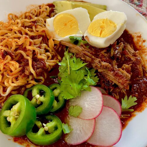 Birria Ramen with Toppings