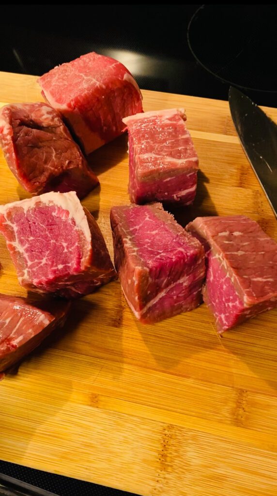 cubed chuck roast