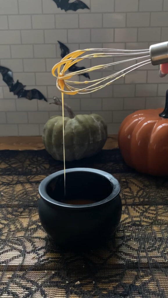 Whisk with Caramel Dripping