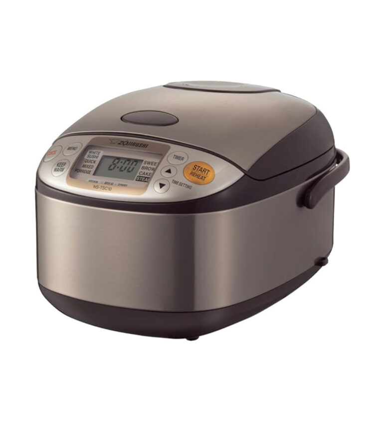 Zojirushi NS-TSC10 5-1/2-Cup (Uncooked) Micom Rice Cooker and Warmer, 1.0-Liter, Stainless Brown