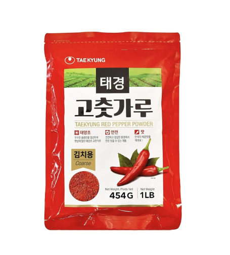 NONGSHIM TAEKYUNG Korean Chili Powder, Gochugaru Chili Flakes. Kimchi Powder (Flake, 1lb) - 100% Red Pepper Flakes for Korean & Asian Food. MSG Free.