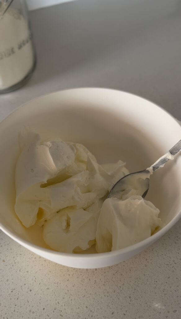 sour cream in bowl