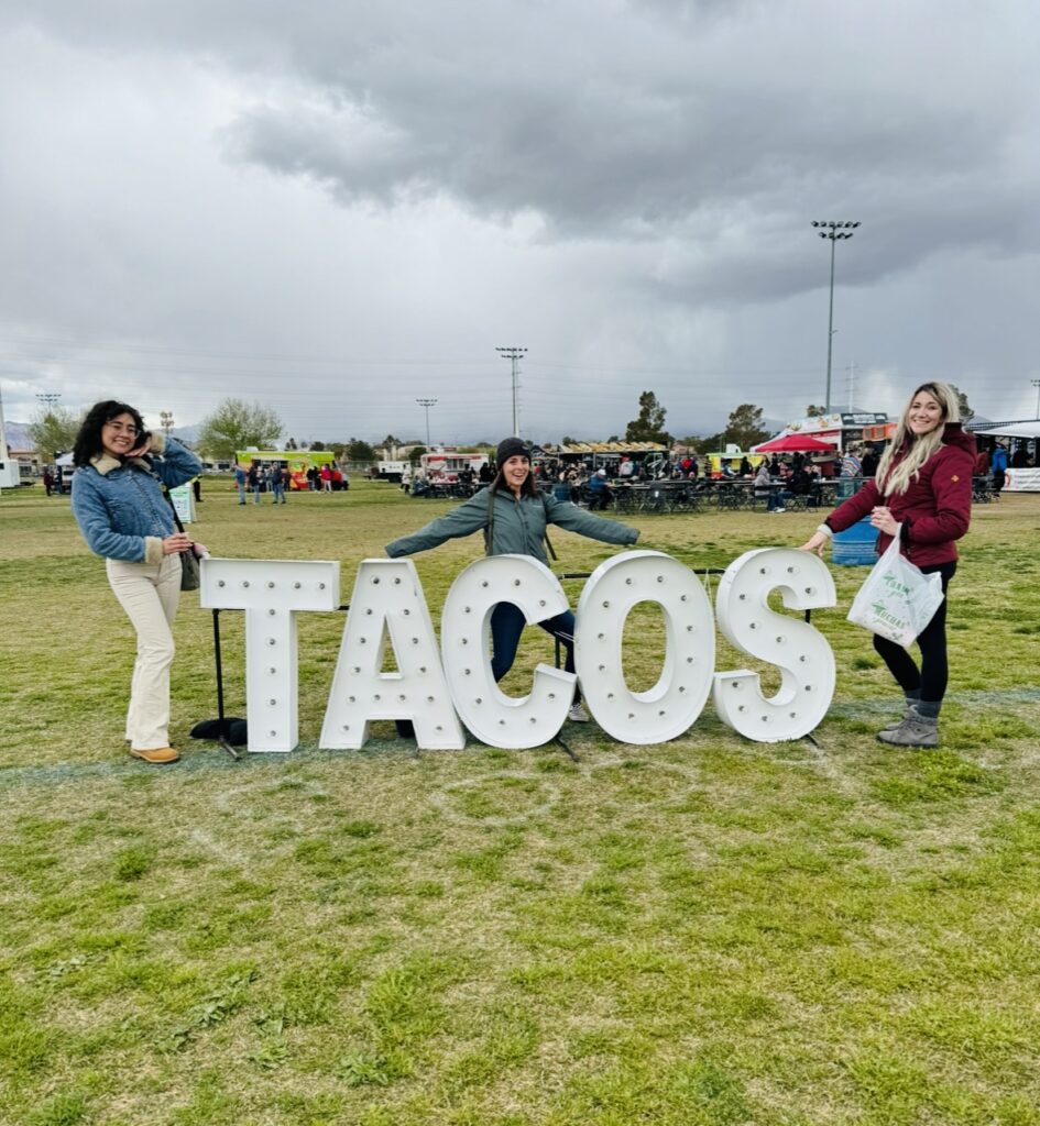 My friends and I at the Taco and tamales festival