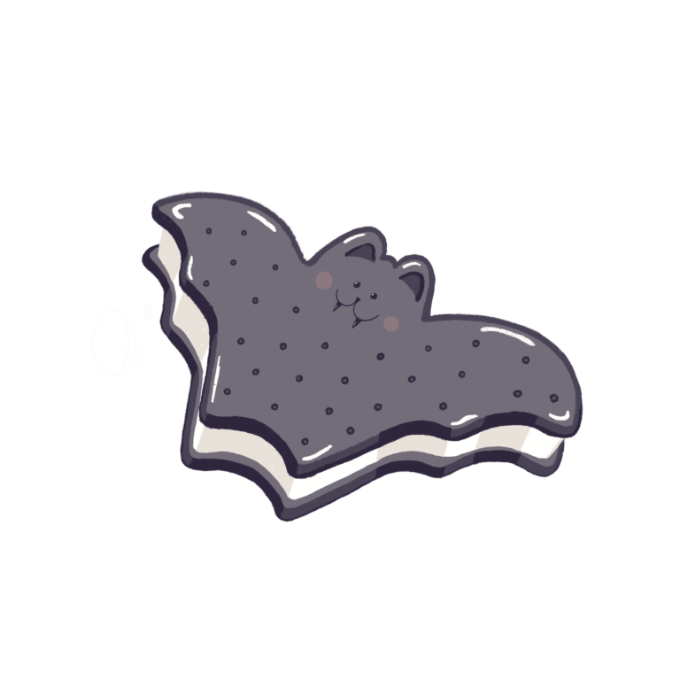 Bat Ice Cream Sandwich Sticker