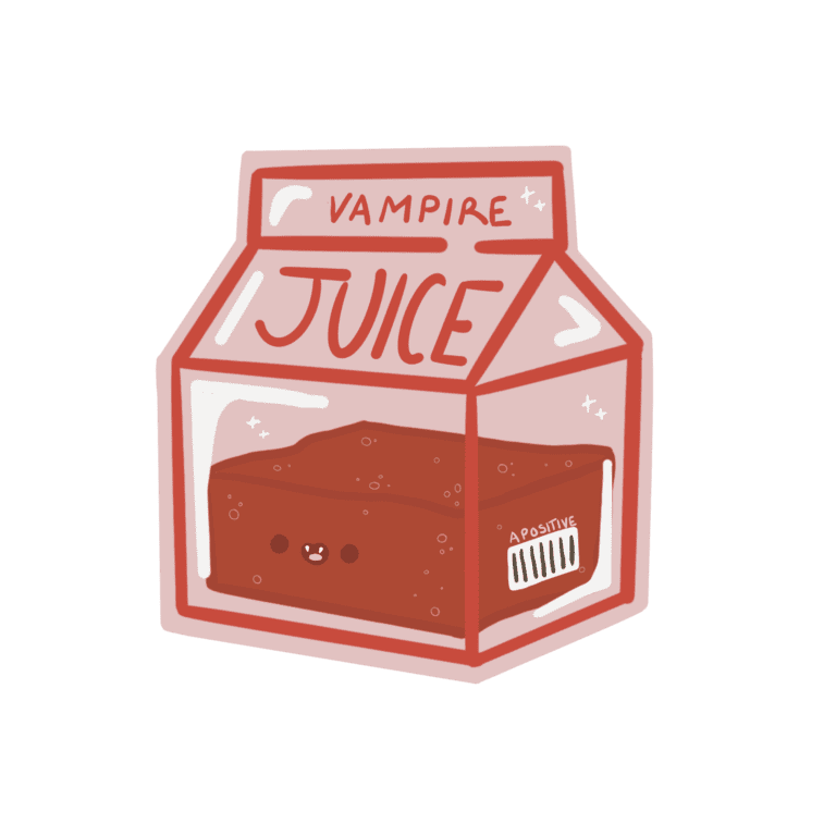 Vampire Juice Sticker, Halloween Sticker, Cute Sticker, Cute Vampire, Juice Box, Spooky Sticker, Snacks and Juice, Kawaii Sticker