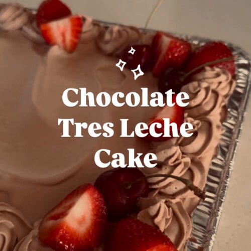 Chocolate tres leche cake