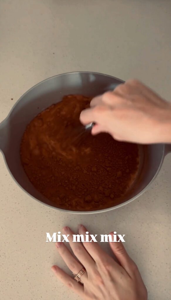 Prepping three milks for tres leche