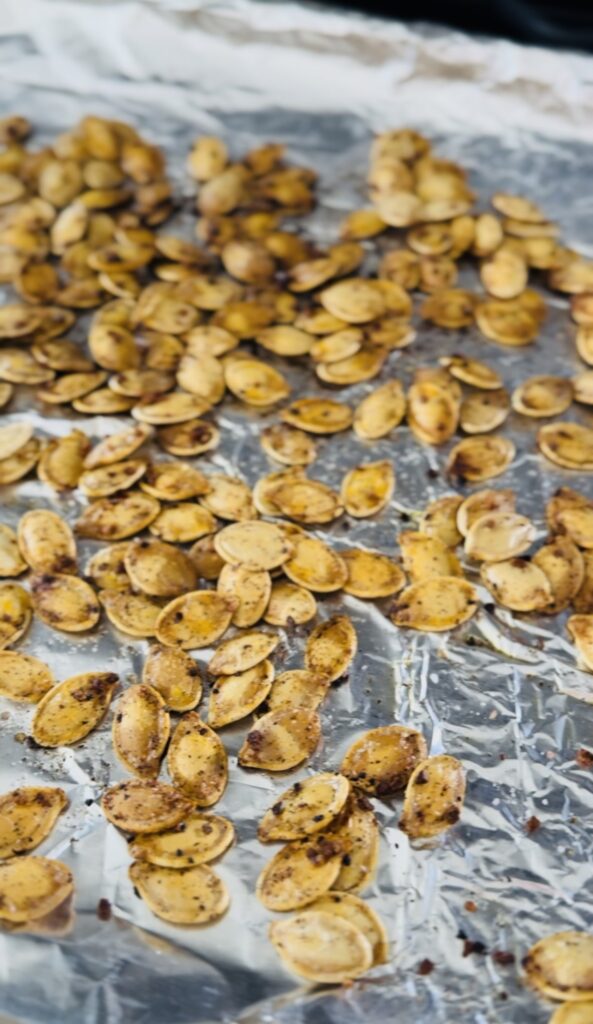 Nicely roasted pumpkin seeds