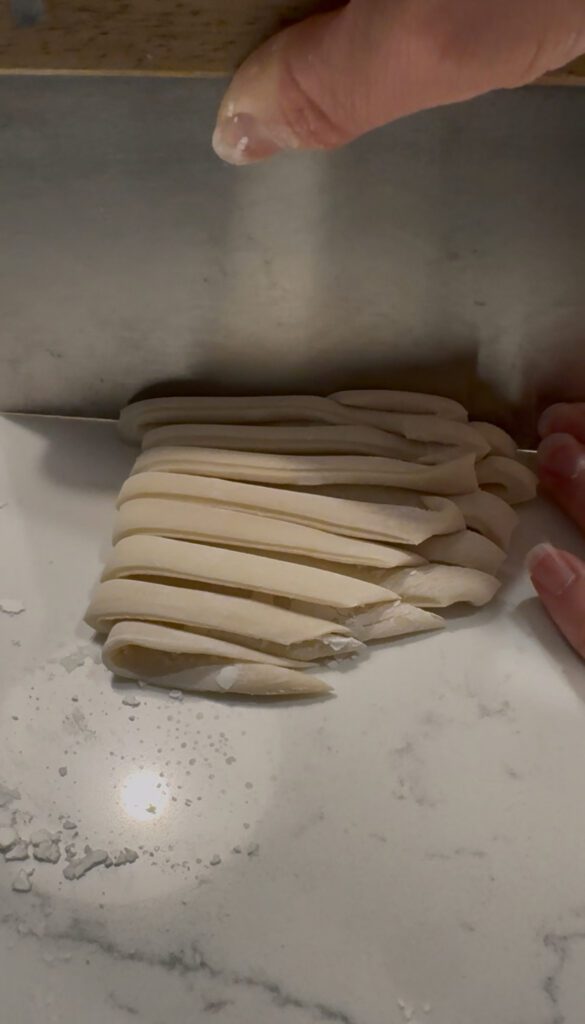 Cutting noodles