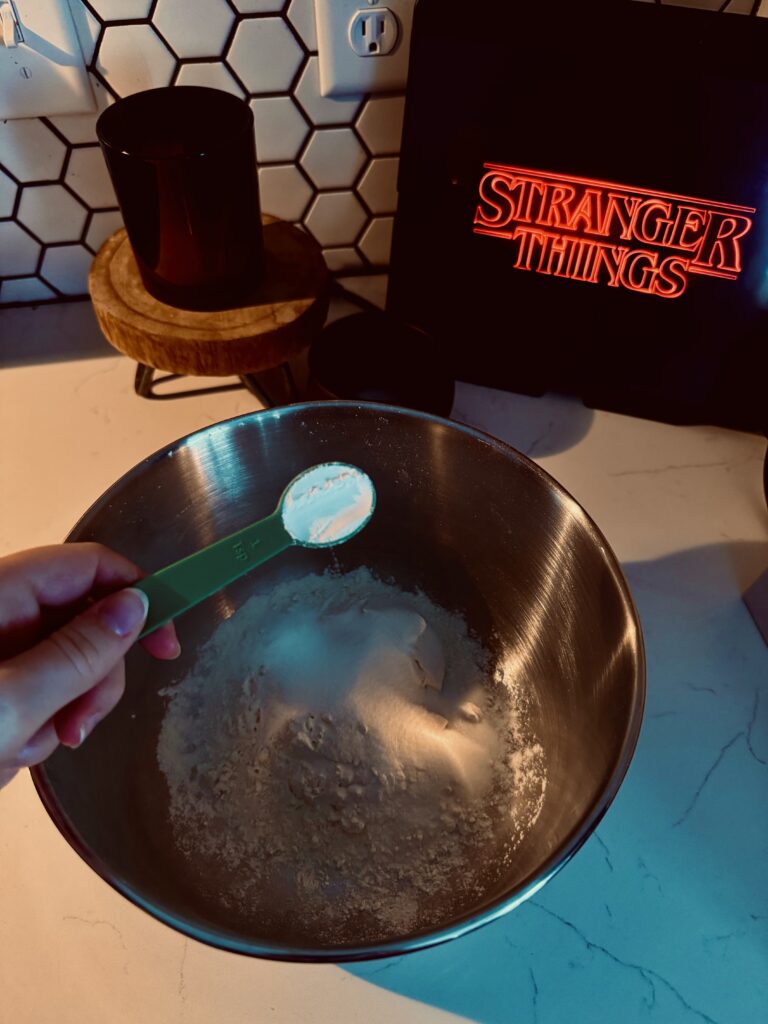 baking soda for demogorgan waffles