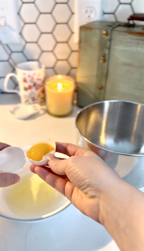 seperating three egg yolks