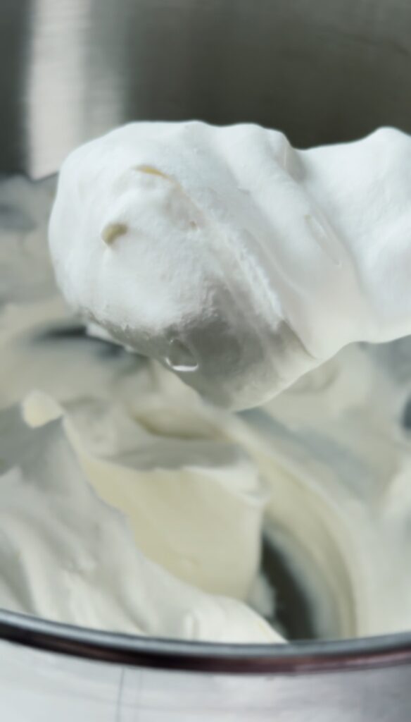 whipped cream on a spatula